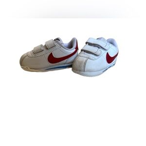 Nike Bsby Cortez White and Red Sneakers 5C